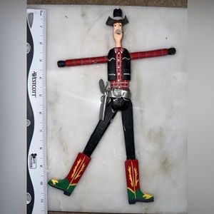 Vintage Dept 56 Slim Trim Wood CowBoy